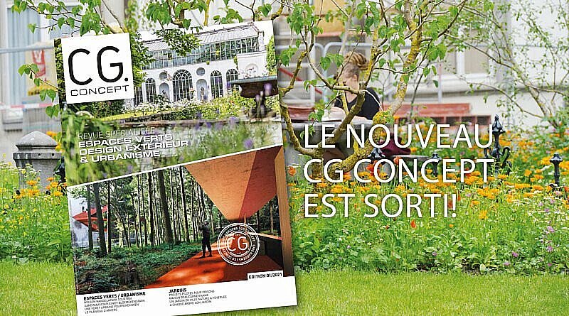 Le nouveau CG Concept est là ! Le premier numéro de 2021. La révue spécialisée sur les espaces verts, le design extérieur et l'urbanisme.