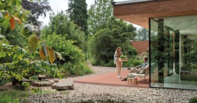 La terrasse, le couronnement des travaux d’aménagement du jardin