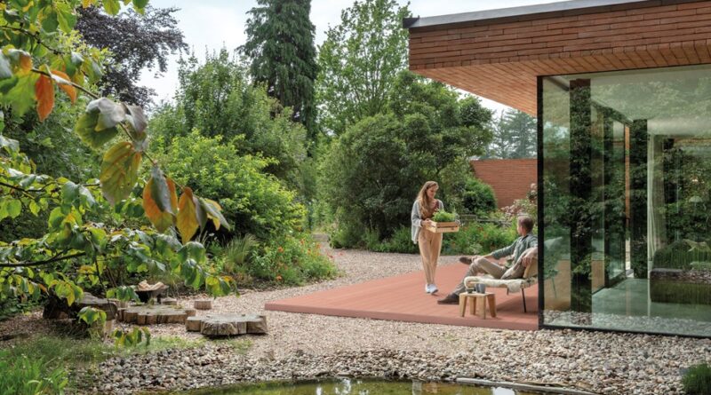 La terrasse, le couronnement des travaux d’aménagement du jardin