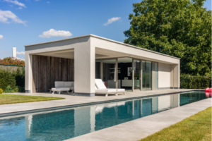 Tendance en architecture de jardin : des grandes dalles pour un aspect luxueux