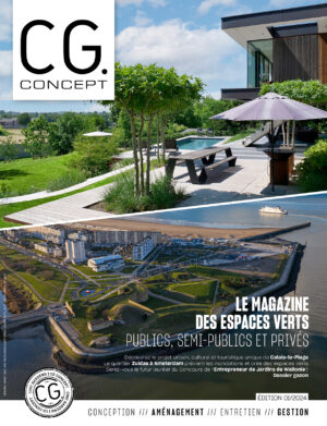 Couverture CG Concept édition 01/2024: le magazine des espaces verts publics, semi-publics et privés. Le magazine professionnel pour le secteur vert en Belgique.