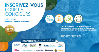 Inscrivez-vous à l'édition anniversaire du concours « Constructeur belge de Piscines, Wellness, d'Étangs de natation & Pool houses » !