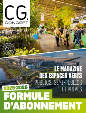 Formule d'abonnement CG Concept 2025-2026: la revue spécialisée sur les espaces verts publics, semi-publics et privés