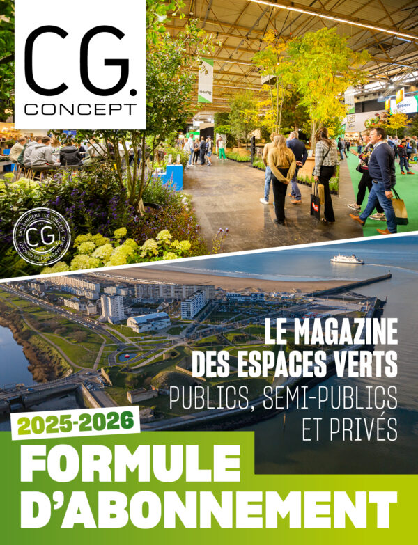 Formule d'abonnement CG Concept 2025-2026: la revue spécialisée sur les espaces verts publics, semi-publics et privés