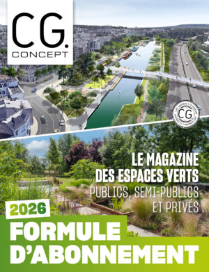 Formule d'abonnement CG Concept 2026: la revue spécialisée sur les espaces verts publics, semi-publics et privés
